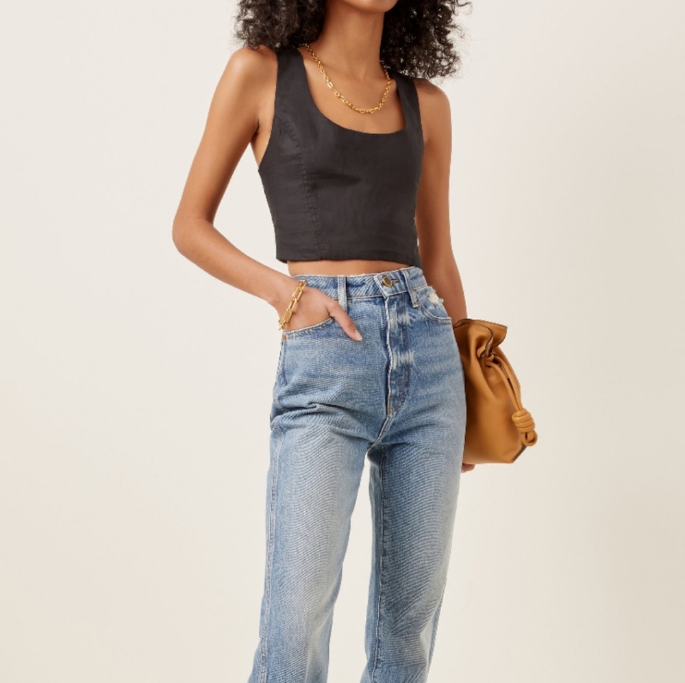 Posse Elody Linen Crop Top
